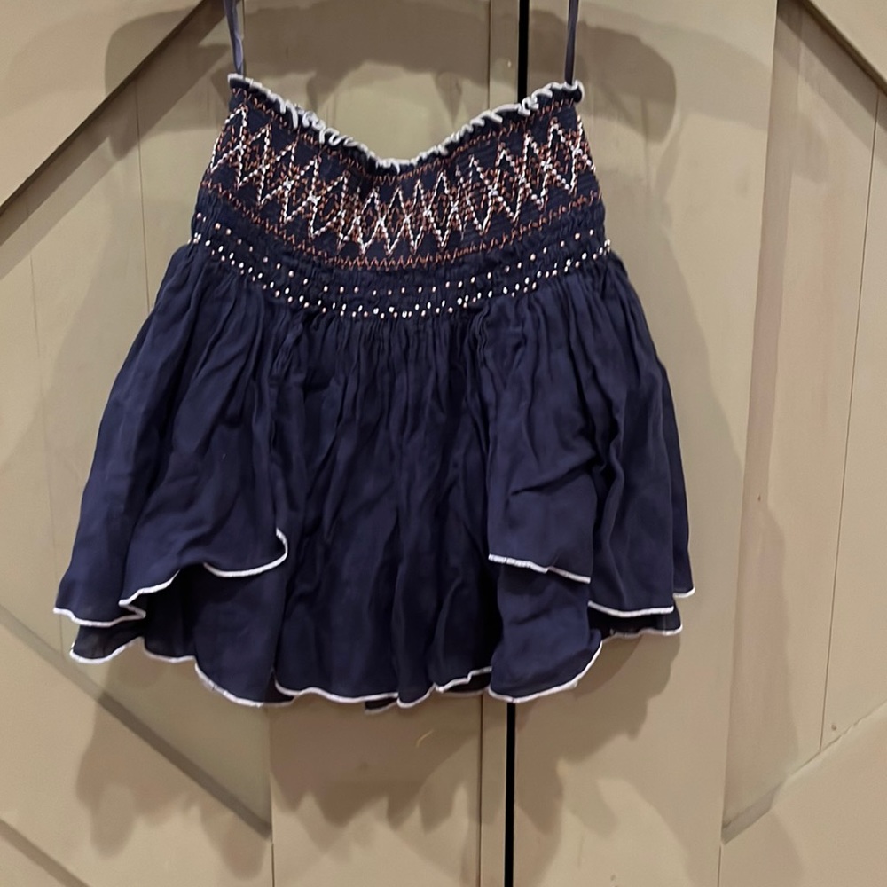 Free People Lip Smocking Good Layered skirt